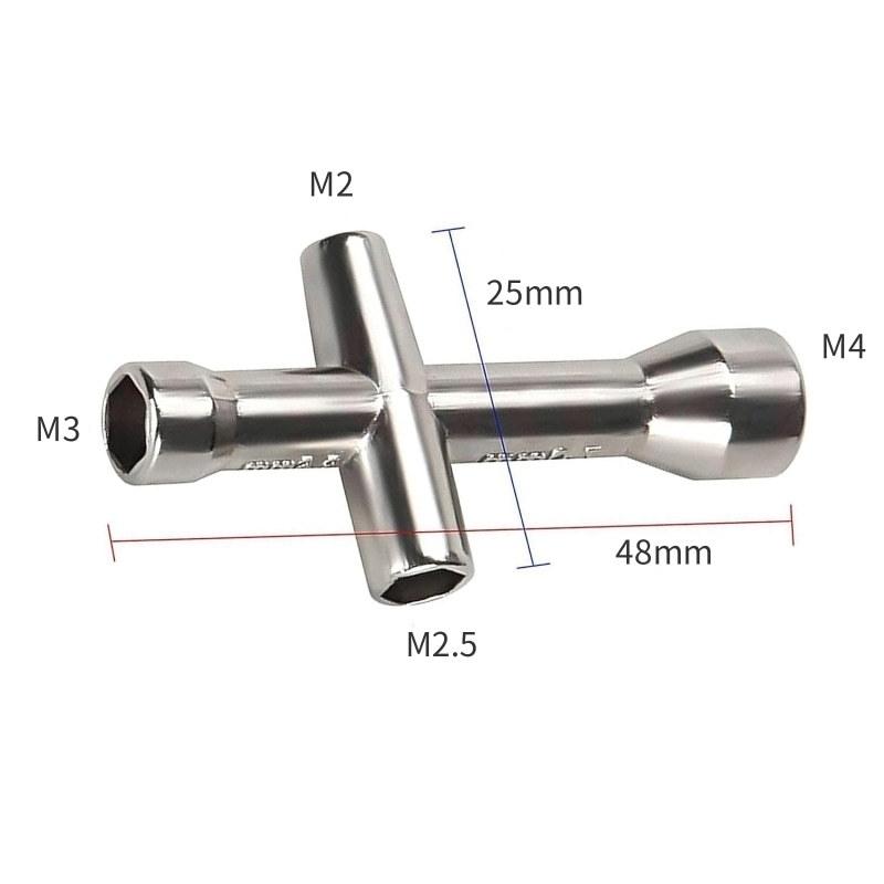 

Инструмент для 3D-принтера M2 M2.5 M3 M4 Сопла для 3D-печати Гаечный ключ Винт Гайка Шестигранный крест Мини-ключ Гаечный ключ Инструмент для обслуживания 4 Размер
