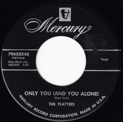 7-inch Platen - Only You (En jij alleen) 70633X45 Mercury 1955 VS Rock Gebruikt