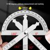 180° Stainless Steel Semicircle Protractor Angle Ruler for Precision Drawing and Measuring