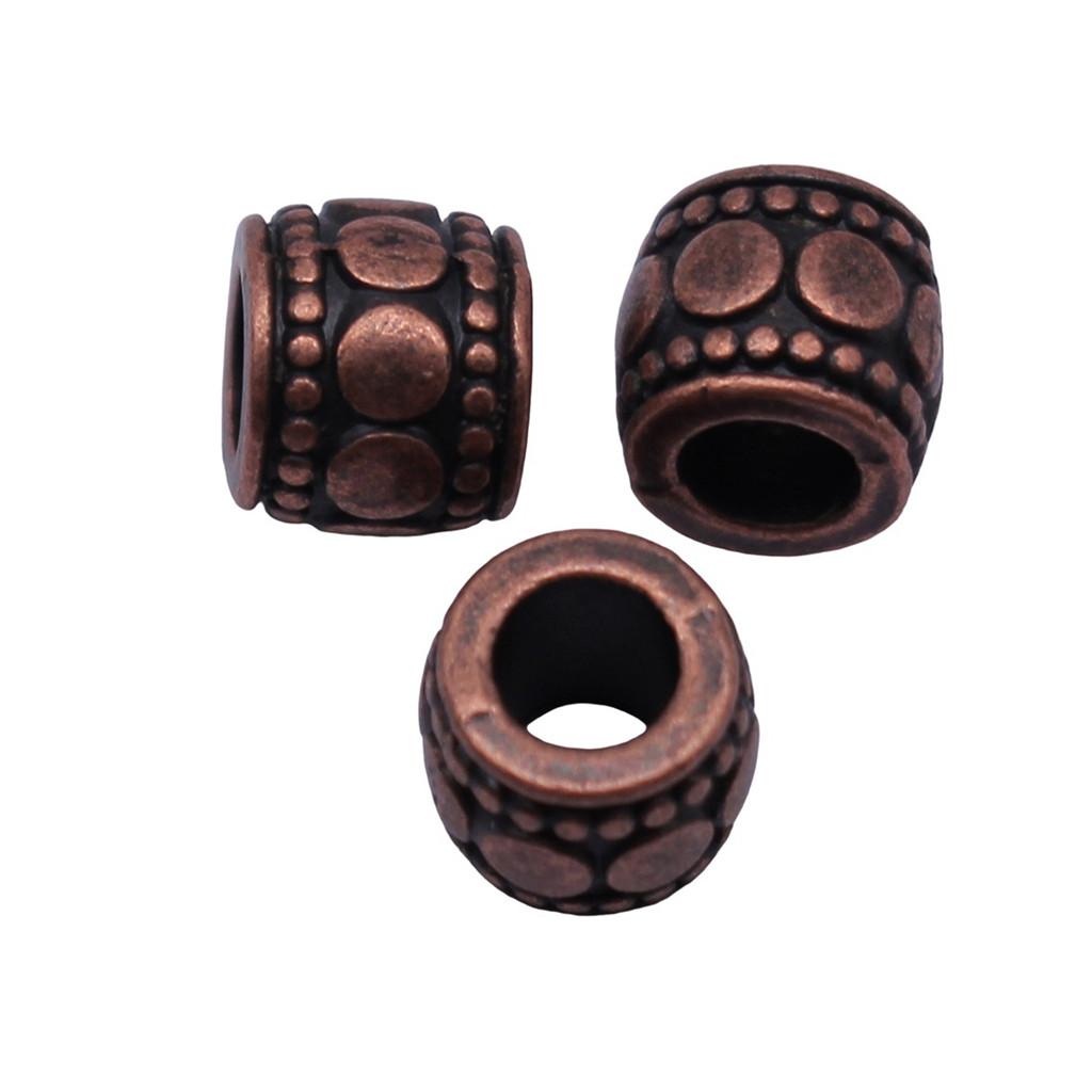 Multi Color Spacer Beads Ornate Metal Big Hole Beads For Jewelry Projects