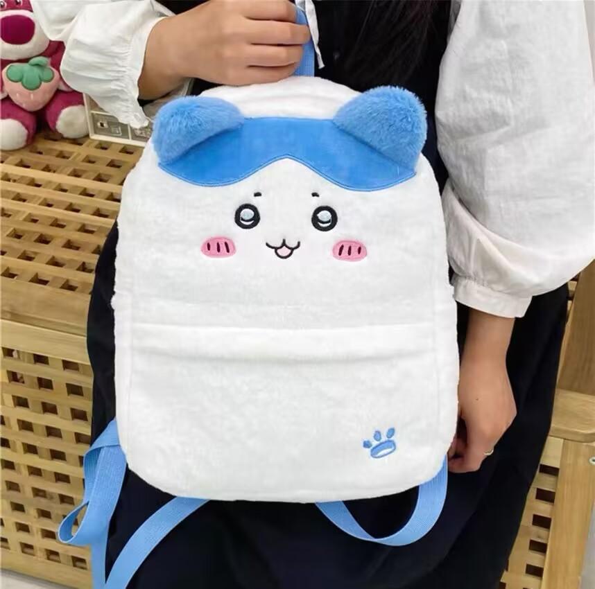 Cute Usagi Chiikawa Cartoon Backpack Skin-friendly Fluff Large Capacity Kawaii School Bag Girl New Style Sweetness Gifts
