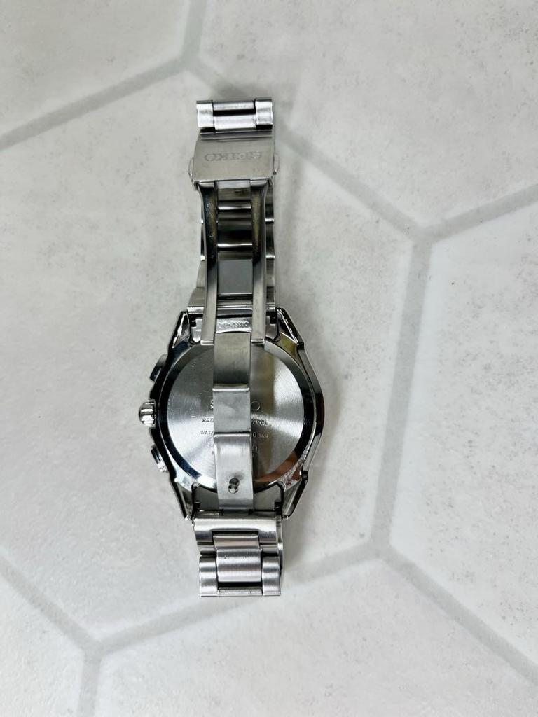 [USED] Radio-controlled solar watch, rare, Seiko Brightz big calendar
