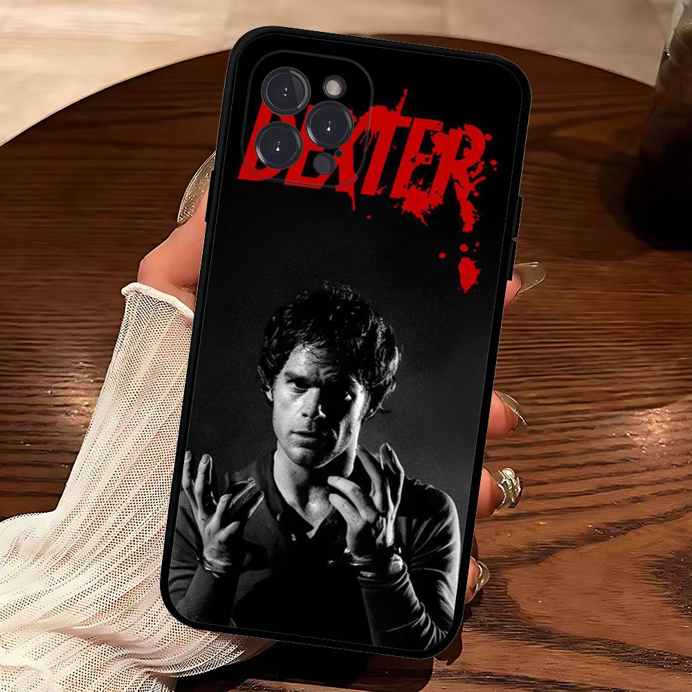 

Crime Movie Dexter Phone Case For IPhone 17 16 15 14 13 12 11 Pro Max Plus Mini Silicone Black Cover iPhone 16e