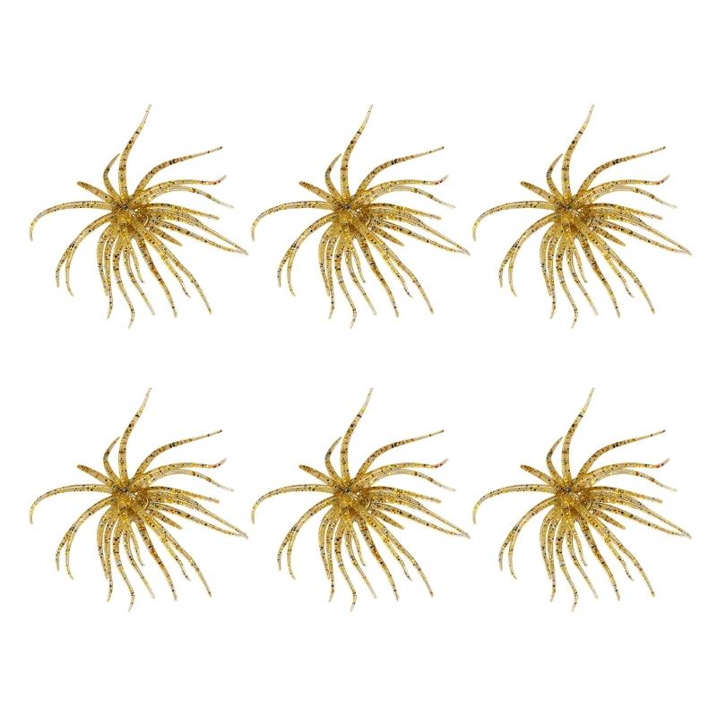 6Pcs Artificial Sea Urchin Lures Soft Floating Swimbait Artificial Baits For Beginner And Professional Anglers Enduring