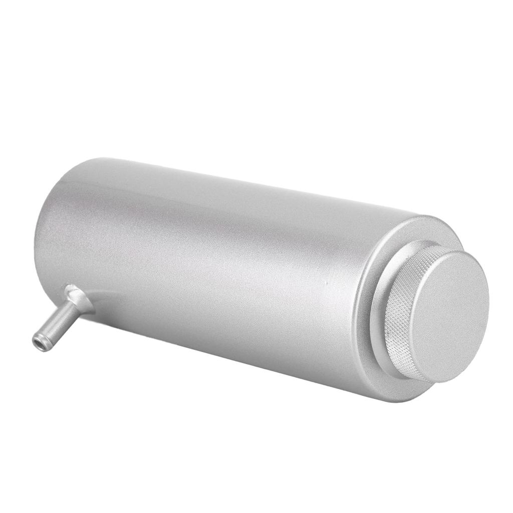 Radiator Coolant Aluminum Catch Tank 80ml Overflow Reservoir Automobile UniversalSilver