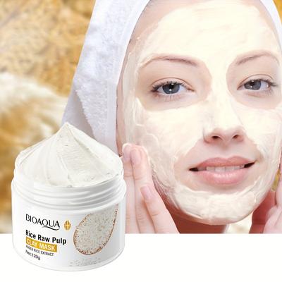 Rice Facial Mask Rice Cleansing Mud Facial Mask Oil Control Moisturizing Mild Care Face Mask