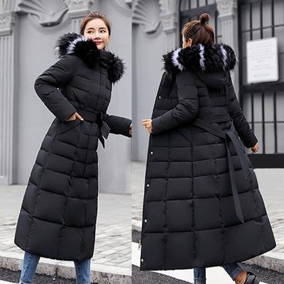Winter Damen Daunenmantel Baumwollgepolstert Verdickend Daunen Wintermantel Lange Jacke Daunenparka Übergröße