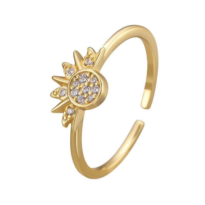New Sun And Moon Tonghui Stacked Ring Men S And Women S Personality Design Sense Diamond Sun And Moon Couple Ring Quality