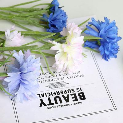 3 Gabeln/Bouquet Kunstblume Seide Kornblume Kunstblumen Kunstpflanze Dekoblumen Wohndeko Hochzeitsdeko