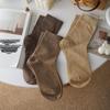 Women's Pure Cotton Breathable Odor-Resistant Mid-Calf Socks - Meilade Versatile All Cotton Loosely Stacked Postpartum Socks.