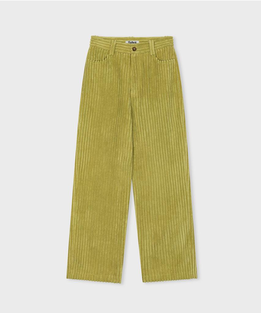 FALLETT Corduroy Wide Pants Light Olive
