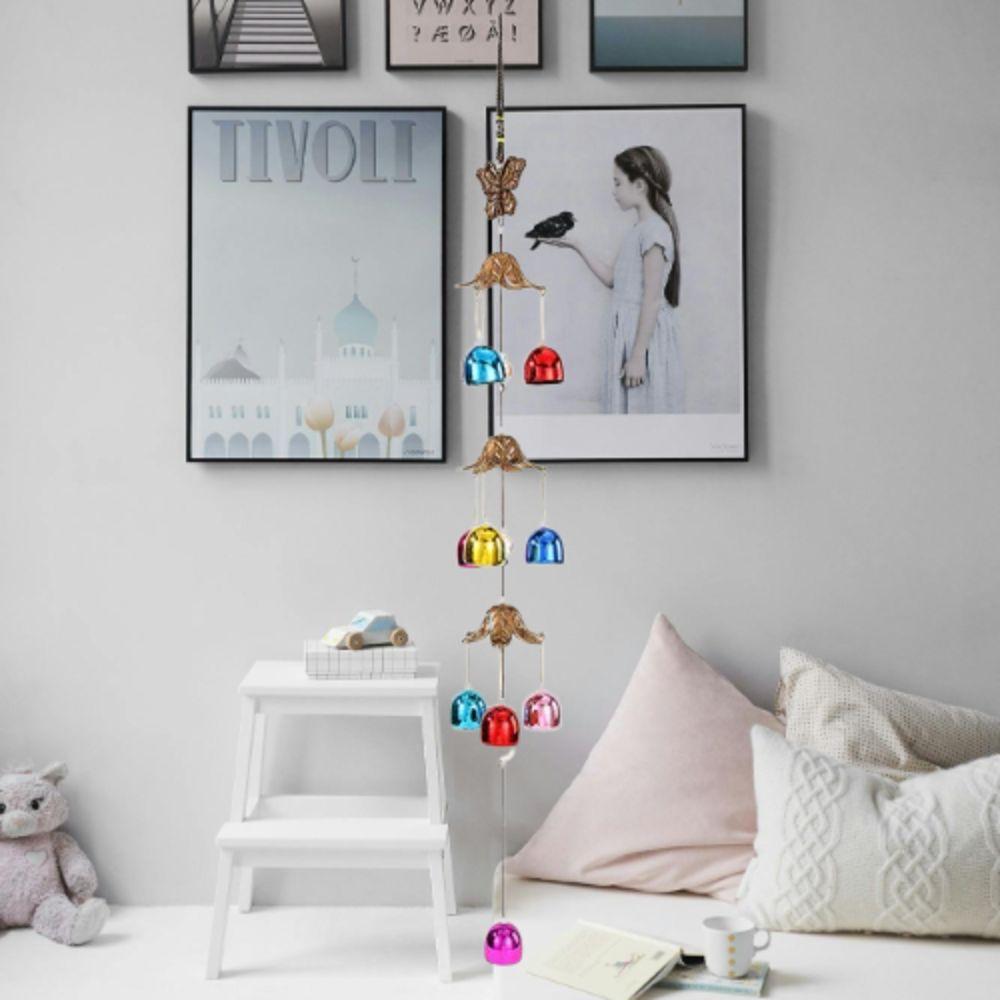 Pleasant Sound Butterfly Hanging Wind Bell Colorful Wall Hanging Bell Metal Wind Chimes  Front Door