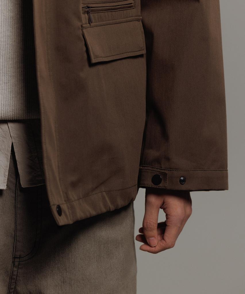 Blankroom 3-Layer Hoodie Parka_Brown