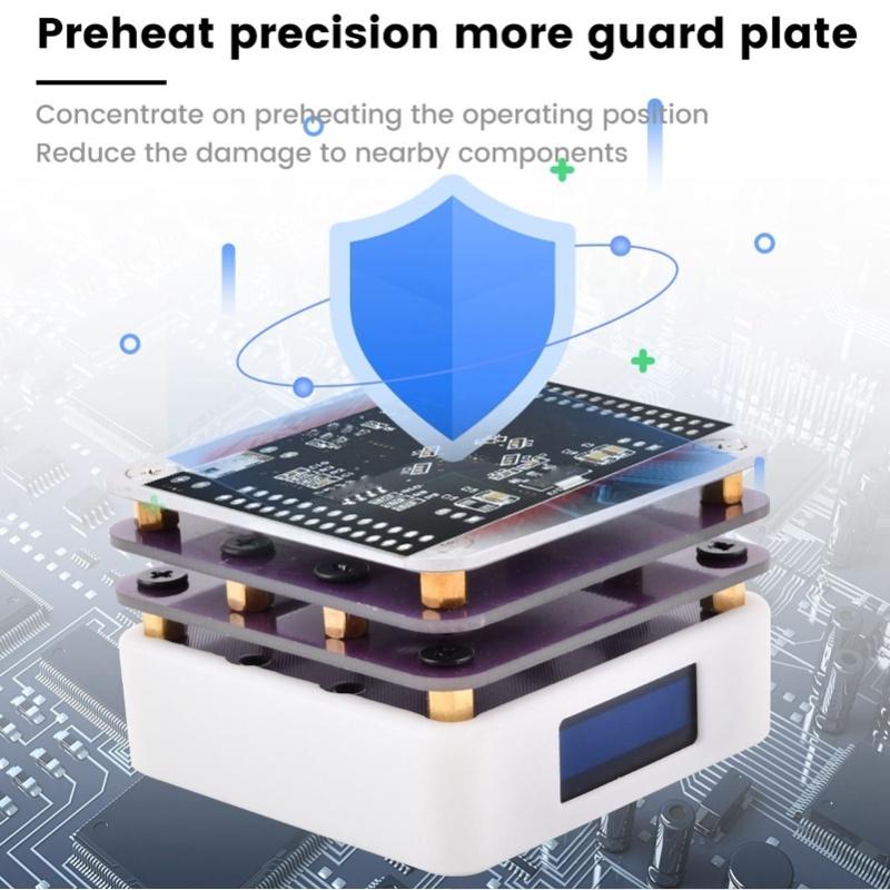 20V Mini Smart Thermostat Heating Soldering Plate Welder Hot Preheating Chip Welding Station For DIY Repair Laboratory