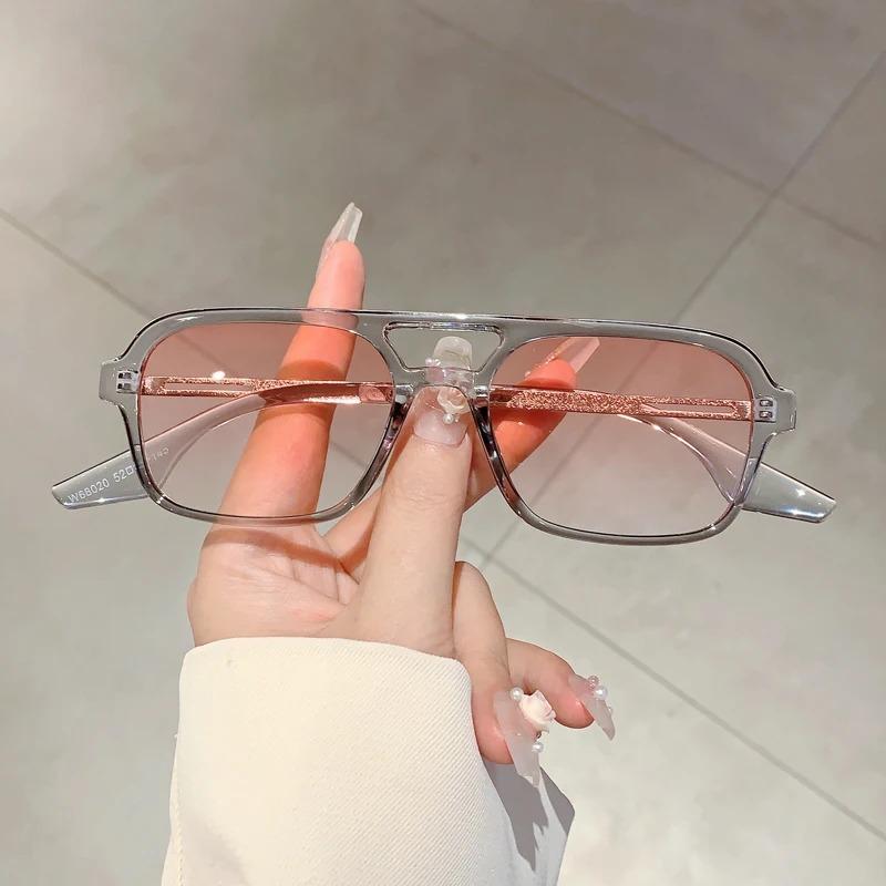 Vintage Square Sunglasses Retro Large Square Frame 70s Sun Glasses UV400 Protection Shades Summer Eyeglasses For Women Men