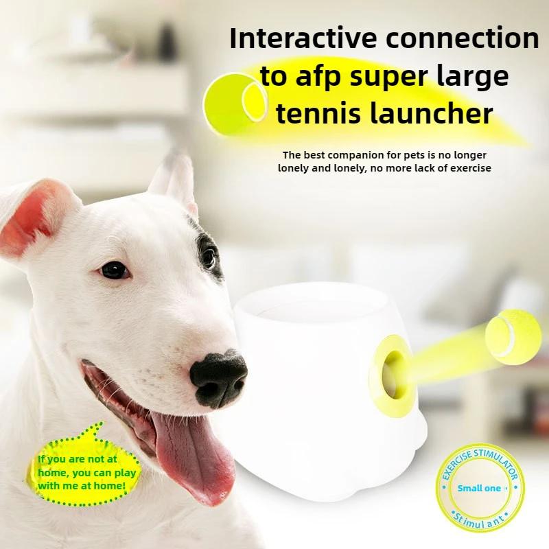Automatic Dog Ball Launcher Interactive Pet Toy Tennis Ball Thrower Fetch Machine for Dogs