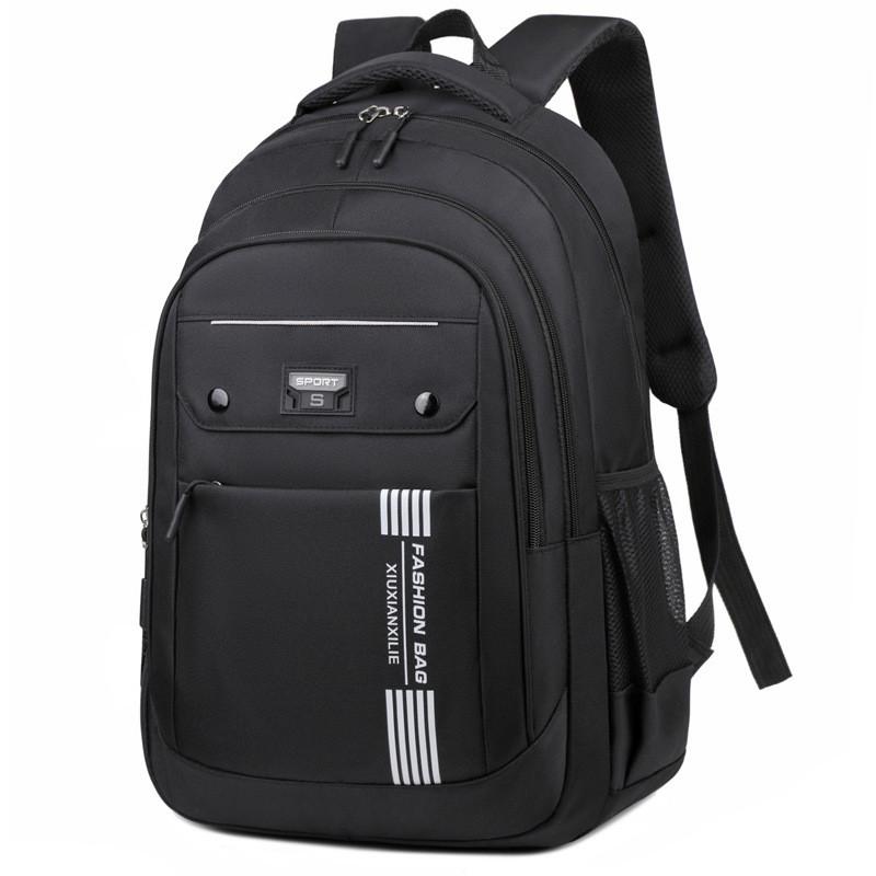 Student And Versatile Travel Backpack With Contrast Stripes For Use Leisure