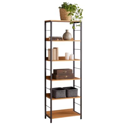 Oak Bookcase Library for Living Room 60X30X178 Vr39O Begryf