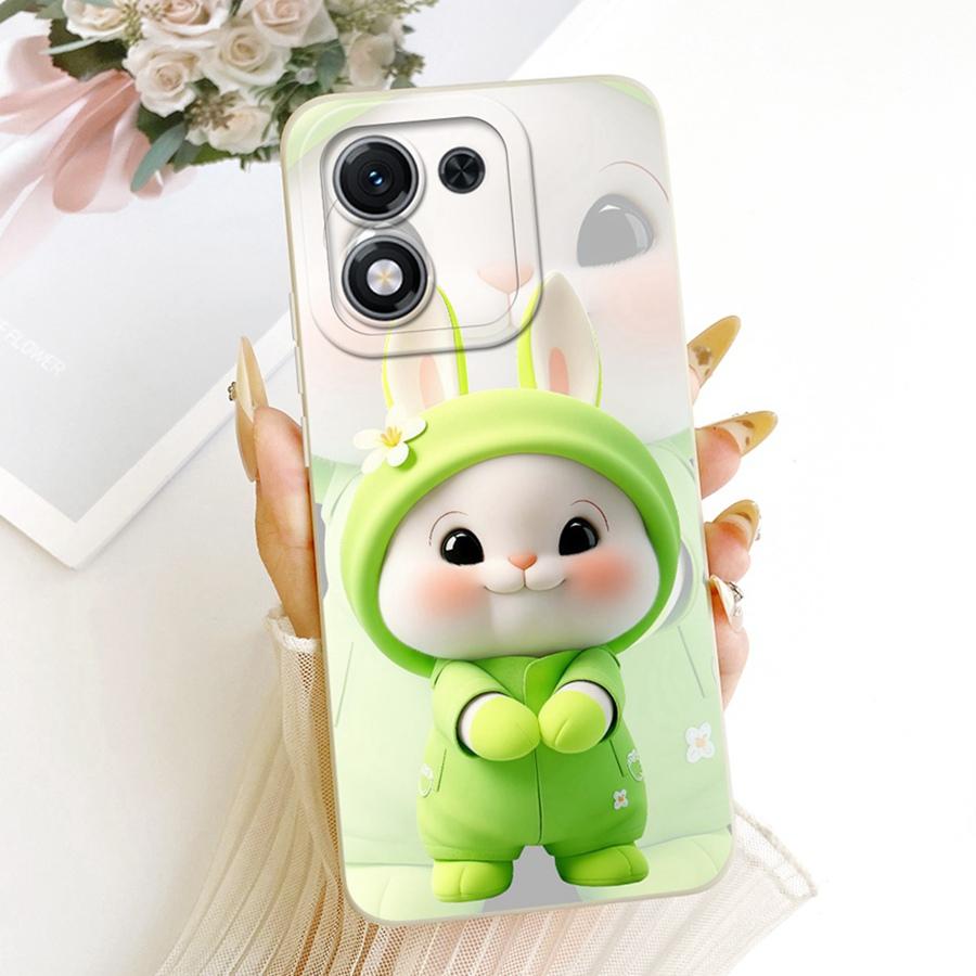 For Honor X70i X 70i 5G Case Luxury Flower Bow Painted Cover Case for HonorX70i ABR-AN00 Silicone Casing Shell Back Cover