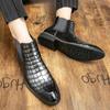 New Fashion Men's Chelsea Boots Male Ankle Shoes Pu Leather Casual Men Boots Formal Dress Shoes Party Wedding Club Dress Shoes