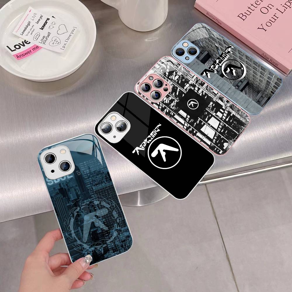 Music Band A-Aphex T-Twin Tempered Glass For Iphone 14 13 12 11 Pro Mini XS MAX 14Plus X XS XR Fundas