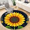 1pc Sunflower Pattern Office Round Area Rug, Indoor Mat Suitable ForOffice, Under Office Chairs Bedroom Living Room Home Decor, Room Deco  D040