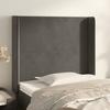 VidaXL Headboard with Ears Dark Grey 83x16x118-128 Cm Velvet3119331