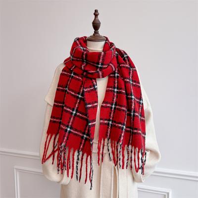 Women Winter Cashmere Scarf Plaid Pashmina Luxury Brand Shawls and Wraps Bufanda Hijab Travel Stoles Echarpe Warm Blanket