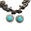 Vintage Blue Snowflake Glass Ear Studs with 925 Silver Needles - Versatile Temperament Style for Women
