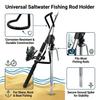 tainless Steel Fishing Rods Holder With Ground Spike, Corrosion Resistant Universal For Sea And Freshwater Fishing Accessories
