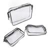 3Pcs Clear Insert Bag Transparent Makeup Toiletry Brush Zipper Insert Inner Bag Divider Storage Orga