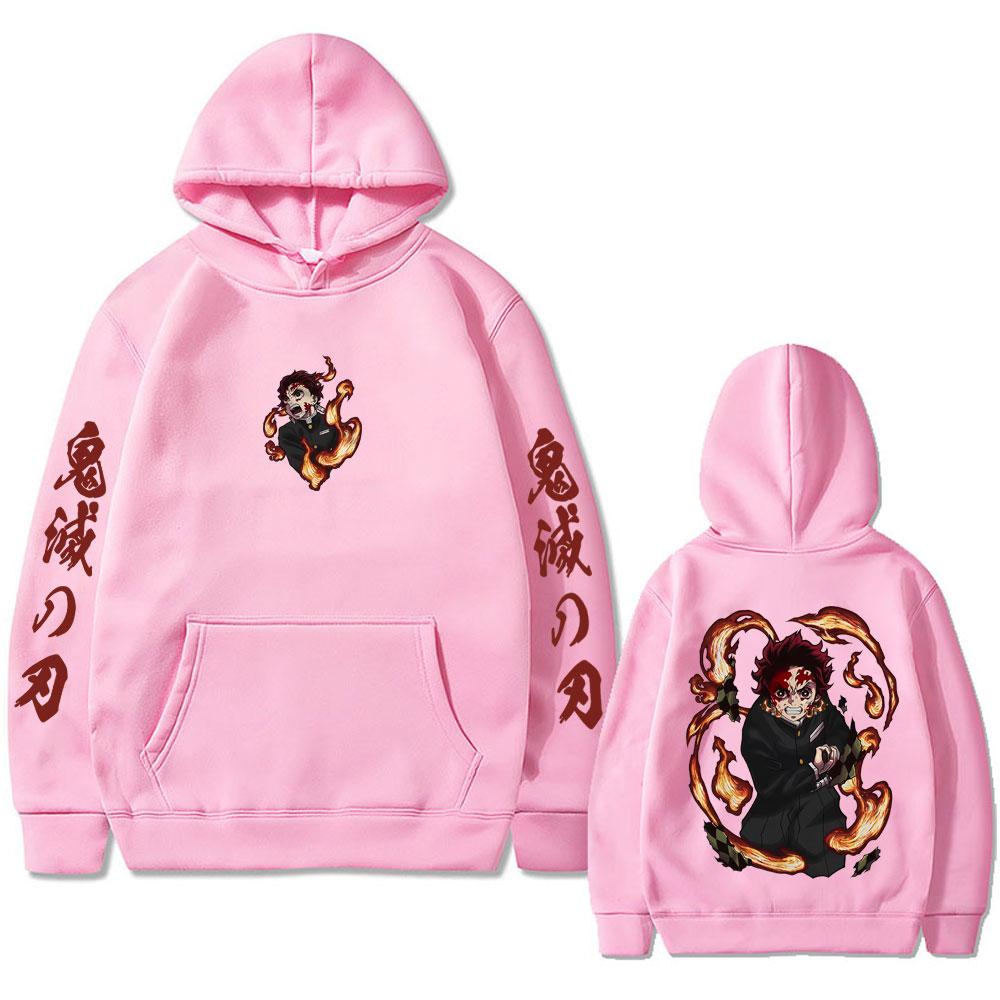 Anime Demon Slayer Kamado Tanjirou Graphic Hoodie Men Women Clothing Fashion Sweatshirt Male Vintage Oversized Hoodies