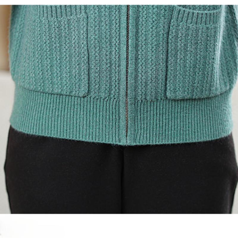 Strickweste für den Frühling für Mütter und ältere Frauen im mittleren Alter und im Herbst, kurze Strickweste