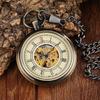 Roman Classic Fully Automatic Mechanical Pocket Watch Retro Uncovered Men'S And Women'S Mechanical Pocket Watch