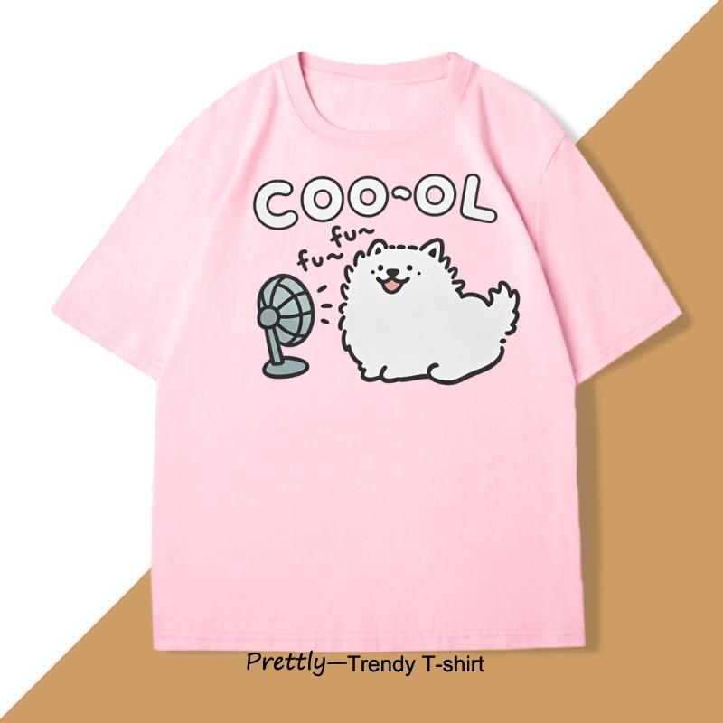 Funny Cute Dog Cool Fan TShirt Men Women Summer Puppy Graphic Tee Adorable Dog Lover Tshirt Harajuku Cotton Short Sleeve Tees