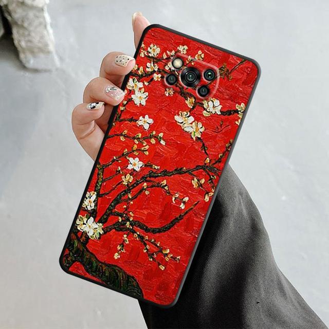 Van Gogh Art Retro Plum Blossom Case For Xiaomi Poco X3 Nfc X4pro M3 C40 For Mi 12 11 10 10t 8 Note10 Lite 11ultra 11t Pro F1
