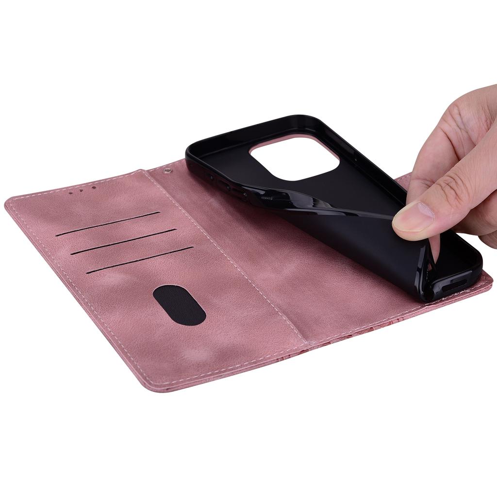 For Xiaomi Redmi Note 14 5G Leather Case Imprinted Checkered Pattern Wallet Stand Flip Phone Cover