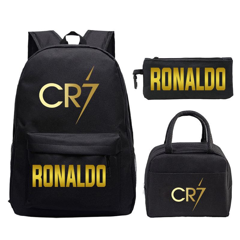 Star Peripheral Printing Primary And Secondary School Students Schoolbag Leisure Pencil Bag Children'S Portable Meal Bag Set