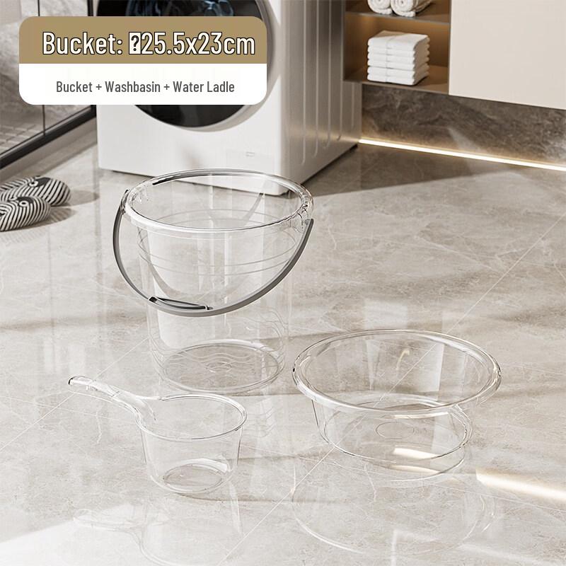 ZISIZ Transparent Plastic Portable Bucket