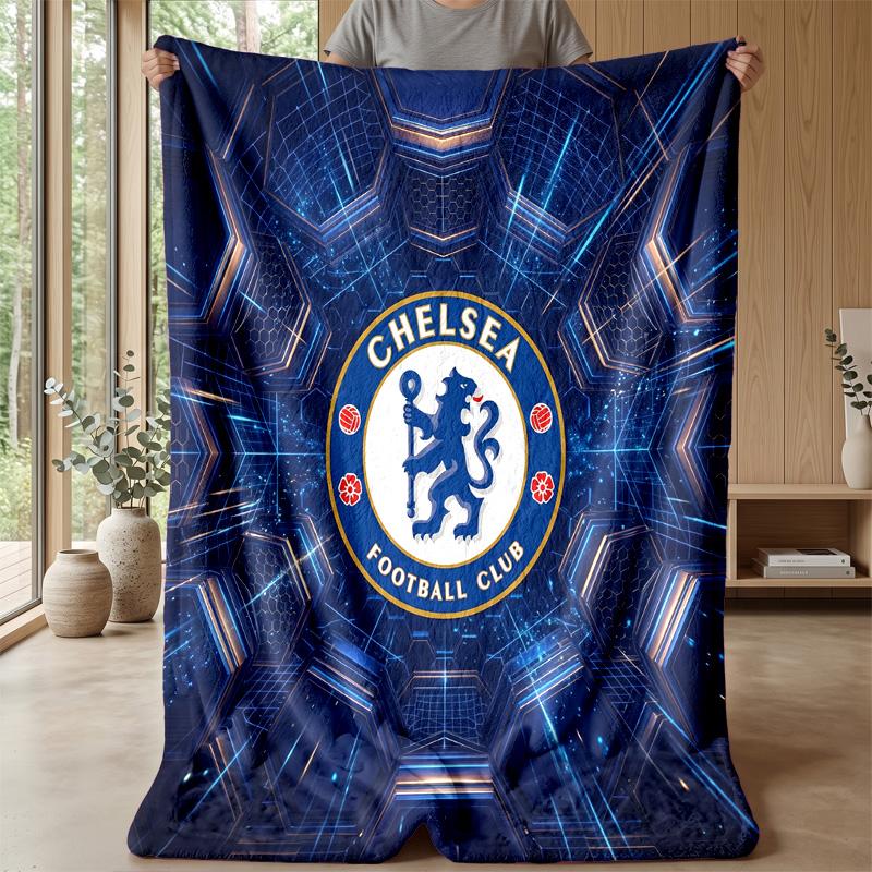 Chelsea FC Themen-Decke Weiche Flanell-Decke Plüsch-Überwurf Gemütliche Sofa-Bett-Decke für Wohnkultur
