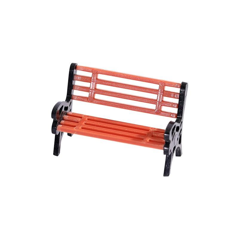 Moss Micro Landscape Succulent Potted Plant with Park Recliner Chair Ornament