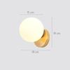 LED Wall Lamps Lighting with Glass Ball for Bedroom Living Room Indoor Wall Lights for Aisle Corridor Interior Wall Sconce