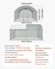Large Metal Chicken Coop 3 X 3.97 X 2 M Walk-in Chicken Run House, Doom Roof Hen House Enclosure with Cover and Security Lock, Outdoor Duck Rabbit