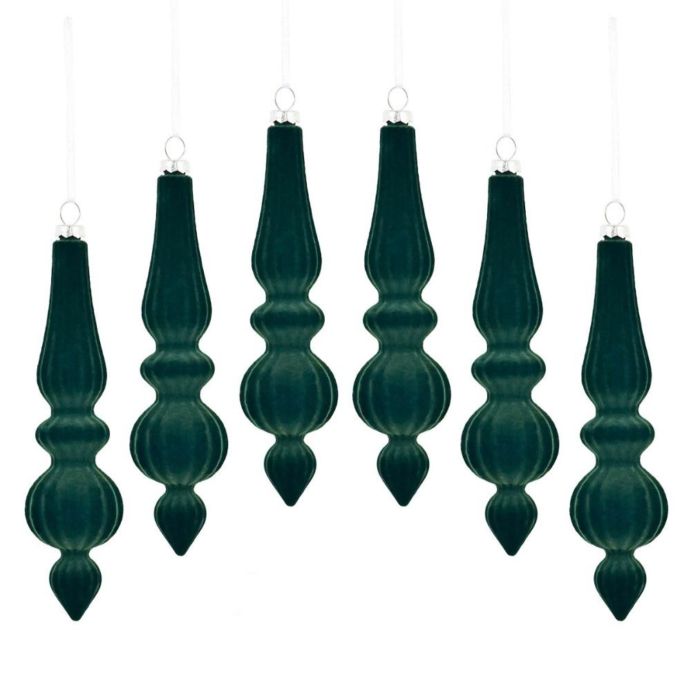 6pcs/Box DIY Crafts Painted Christmas Tree Ornament Plastic Christmas Gift