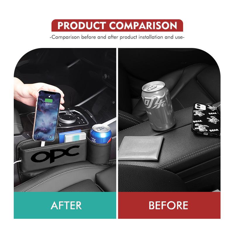 AAEB1 Car Seat Crevice Side Tissue Storage Box Central Console Side Organizer Boxs For Opel Insignia Corsa Zafira Mokka Grandland