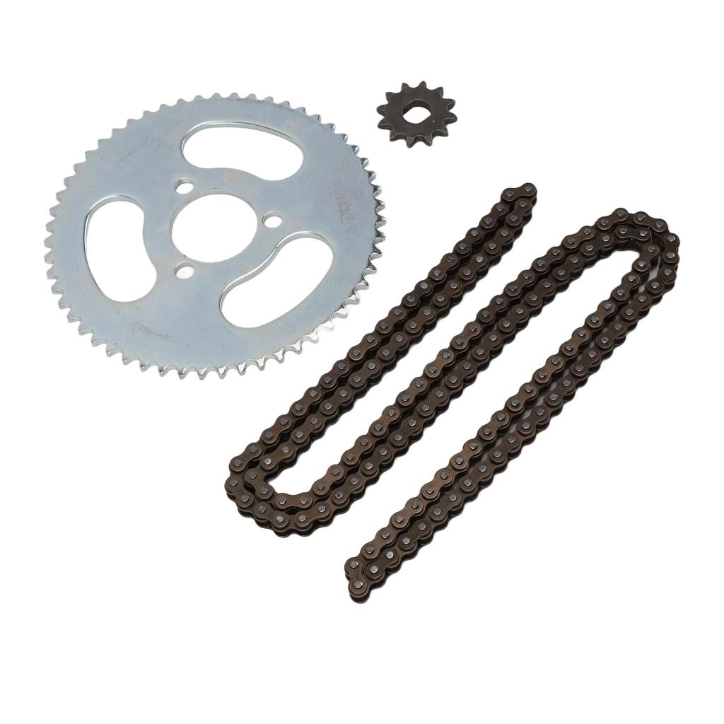 25H Kettenradsatz Stahl 55Z Hinterradritzel 12Z Vorderradritzel mit 146 Gliedern Antriebskette für 47CC 49CC Mini-Motorrad ATV Bike