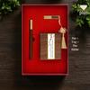 Chinese Solid Wood Pen Holder: Premium Desktop Ornament & Corporate Gift In Elegant Gift Box