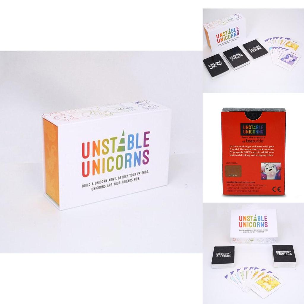 Unstable Unicorns Stolní hra Rozšíření Nsfw Rainbow Dragons Rodinný Party Balíček