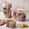 Floral Square Tea Box 460ml with Four Airtight Food-Grade Plastic Compartments