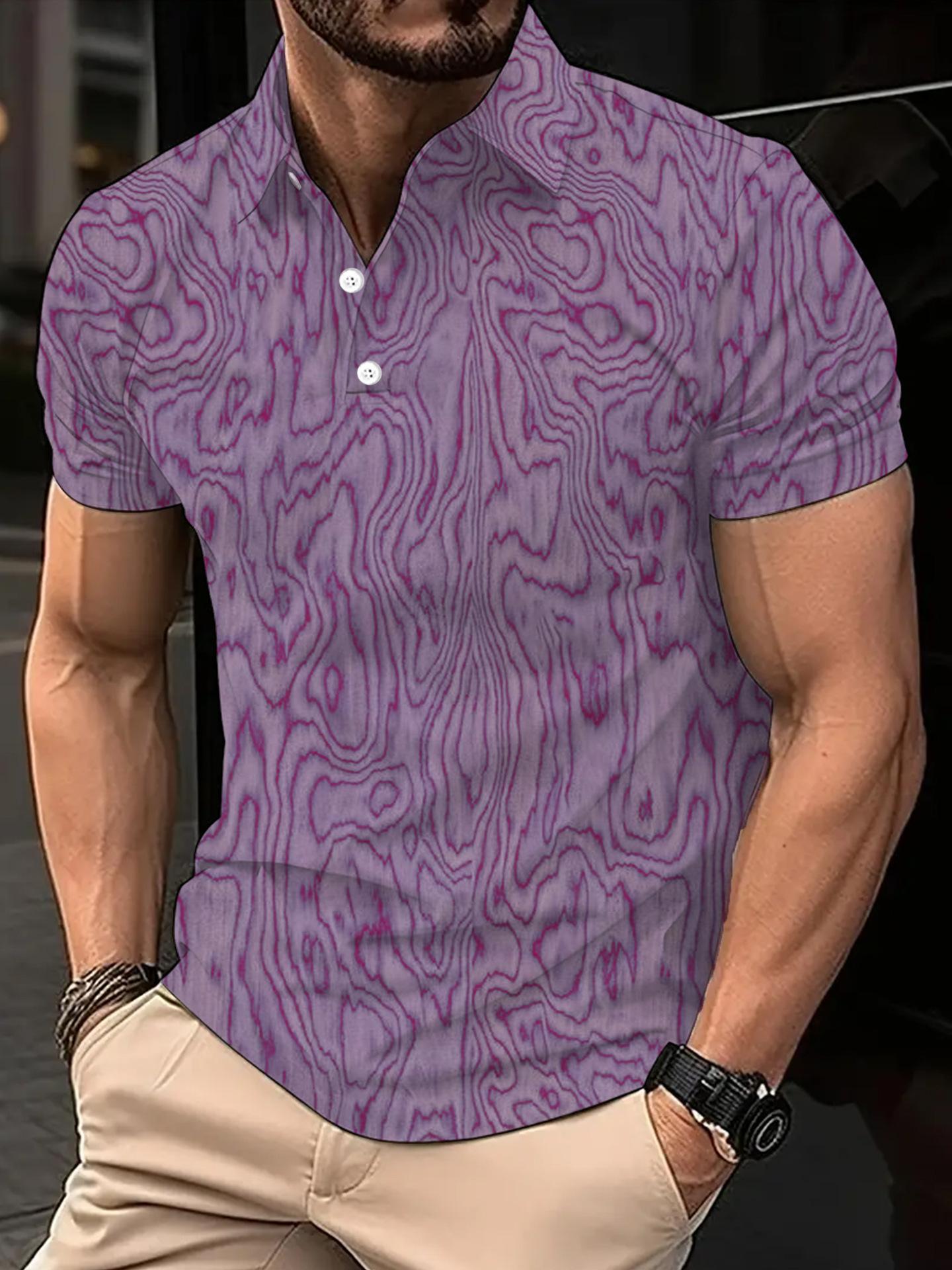 

Мужская рубашка поло с коротким рукавом, 3D-принт, модная, деловая, повседневная, с лацканами 5XL